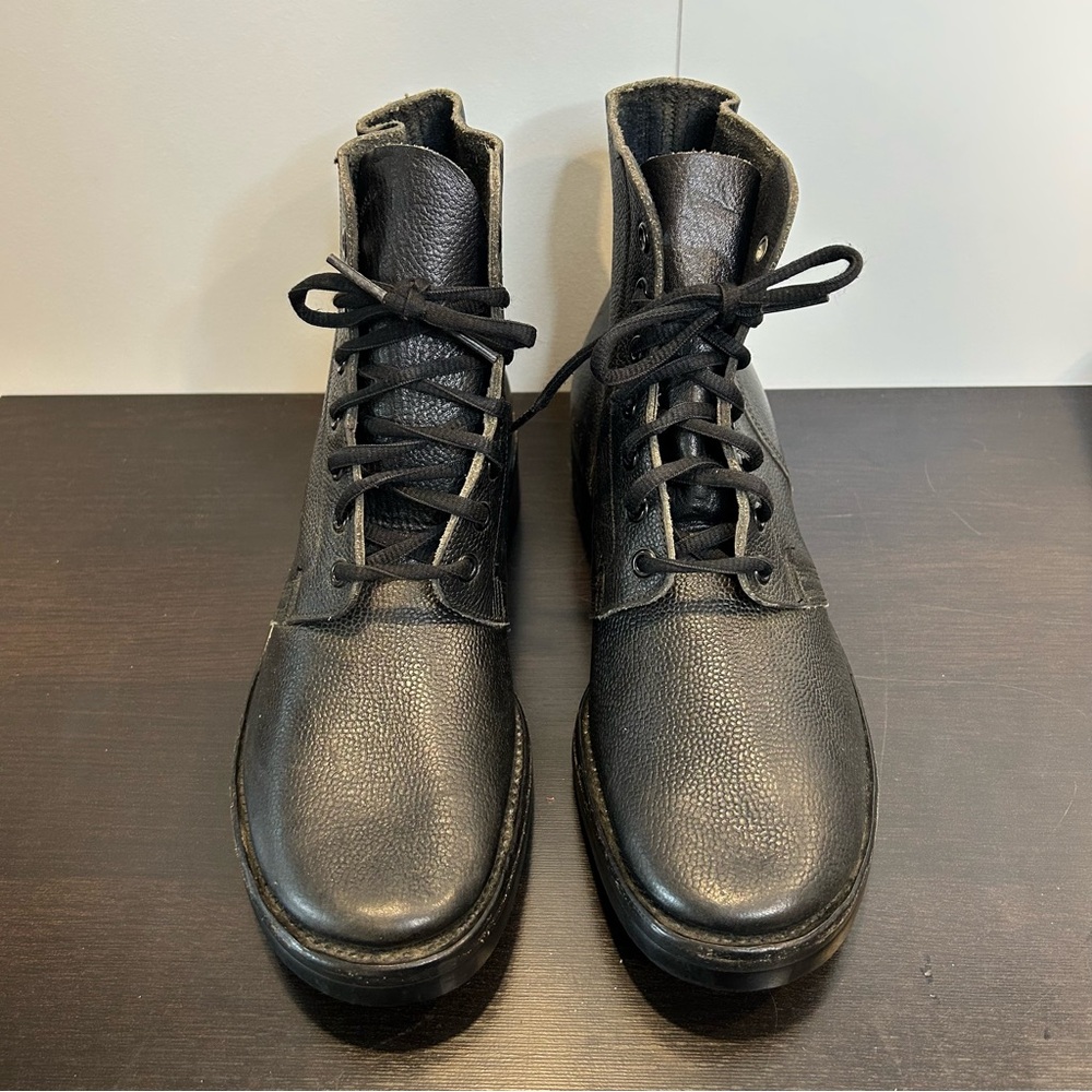 Vintage Men’s Goodyear Wingfoot Handmade Lace Up Combat Leather Boots Black
